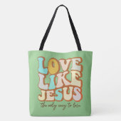 Tote Bag L'amour comme Jésus chrétien (Dos)