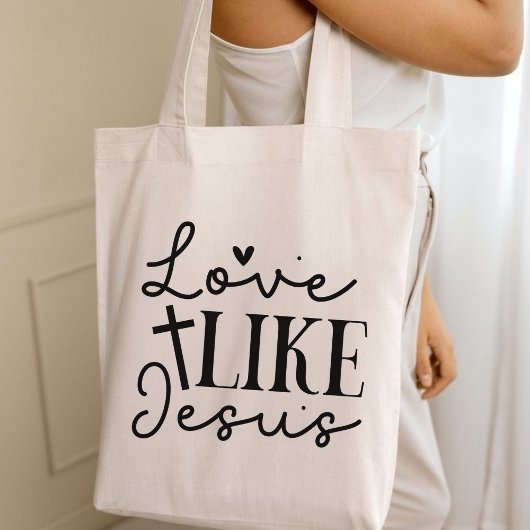 Tote Bag L'amour comme Jésus la foi chrétienne Graphique