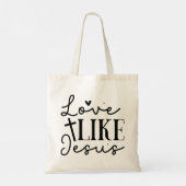 Tote Bag L'amour comme Jésus la foi chrétienne Graphique (Dos)