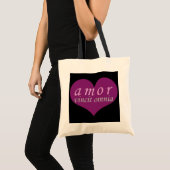 Tote Bag L'amour d'Amor Vincit Omnia conquiert tout le jour (Devant (produit))