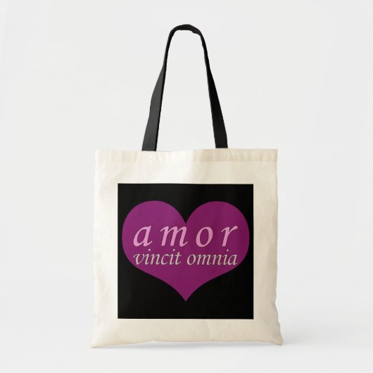 Tote Bag L'amour d'Amor Vincit Omnia conquiert tout le jour (Devant)