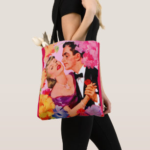 Tote Bag l'amour dans l'impression en fleurs
