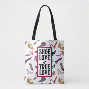 Tote Bag L'amour de chaussure est conception à la mode de