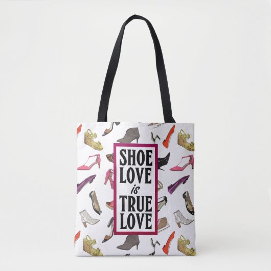 Tote Bag L'amour de chaussure est conception à la mode de (Devant)