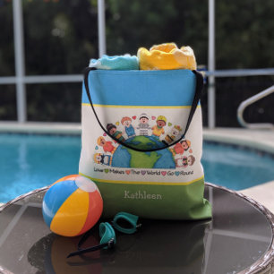 Tote Bag L'Amour De JollyKins Rend Le Monde Parcouru