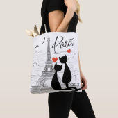Tote Bag L'amour des chats à Paris (De près)