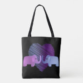 Tote Bag L'amour des éléphants (Dos)