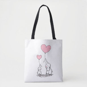 Tote Bag L'amour des éléphants