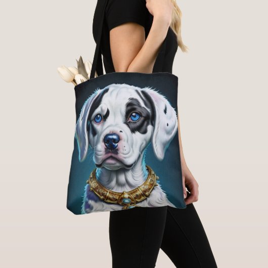 Tote Bag L'amour du chiot (Set 1) : (De près)