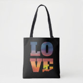Tote Bag L'amour du coucher de soleil tropical (Devant)