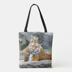 Tote Bag L'Amour Du Tigre Et Du Cube