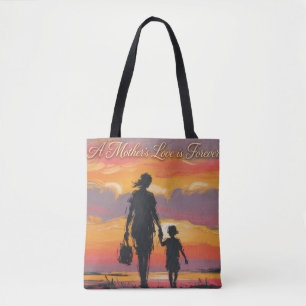 Tote Bag L'amour d'une mère est à jamais Silhouette de couc