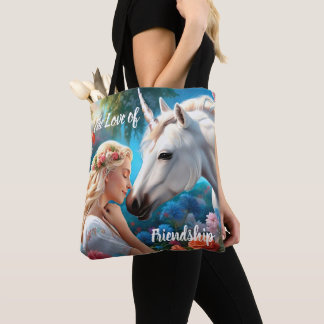 Tote Bag L'amour d'une princesse pour sa licorne
