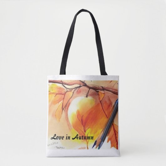 Tote Bag L'amour en automne (Devant)