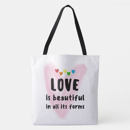 Tote Bag L'AMOUR Est Belle Sous Toutes Ses Formes (Devant)