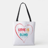 Tote Bag L'amour est le coeur braille aveugle (Dos)