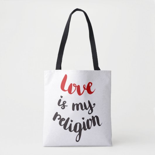 Tote Bag L'amour est ma religion (Devant)