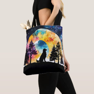 Tote Bag L'amour est un chien qui vous attend aquarelle