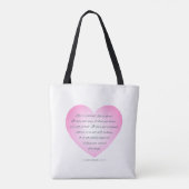 Tote Bag L'amour est une citation du patient Valentine | SA (Dos)