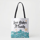 Tote Bag L'amour fait une adoption de famille - histoire (Devant)