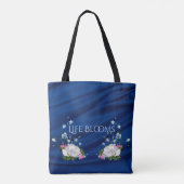 Tote Bag L'amour fleurit les roses blancs que le bleu (Dos)