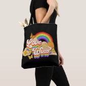 Tote Bag L'amour gagne la conception du texte (De près)