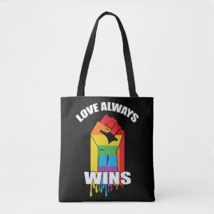 Tote Bag L'amour gagne toujours Gay LGBT