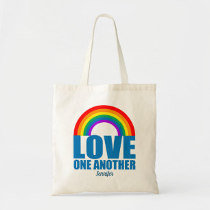 Tote Bag L'amour l'un l'autre Inspirationnel Monogramme chr