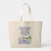 Tote Bag L'Amour Personnalisé Porte Toutes Les Choses Grand (Dos)