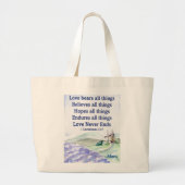 Tote Bag L'Amour Personnalisé Porte Toutes Les Choses Grand (Devant)