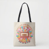 Tote Bag L'amour pour la paix et le rock & roll (Devant)