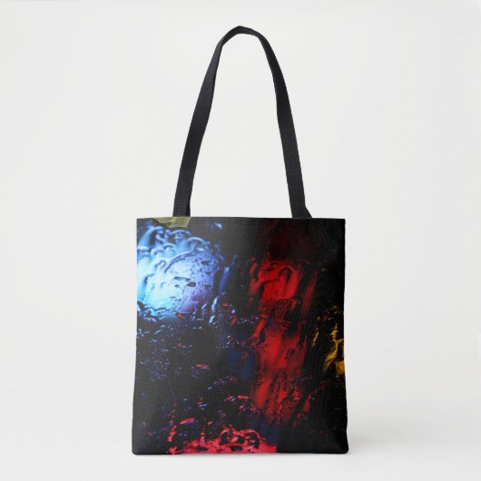 Tote Bag Lampe LED rouge et bleue (Devant)