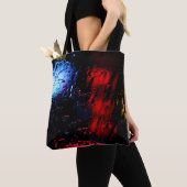 Tote Bag Lampe LED rouge et bleue (De près)