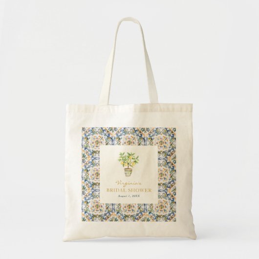 Tote Bag Lancement de mariage au citron (Devant)
