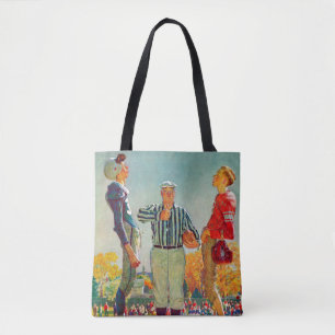 Tote Bag Lancer de pièce de monnaie par Norman Rockwell