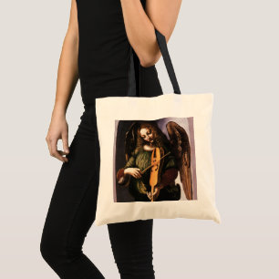 Tote Bag L'ange en vert avec une vielle de Léonard de Vinci