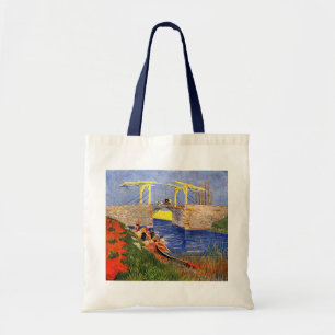 Tote Bag Langlois Bridge at Arles by Vincent van Gogh