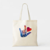 Tote Bag Langue des Signes Américaine ASL Je vous aime dans (Dos)
