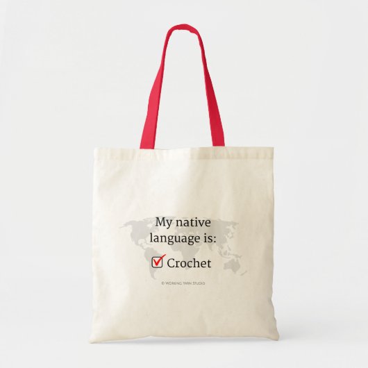 Tote Bag Langue Fourre-tout de crochet (Devant)
