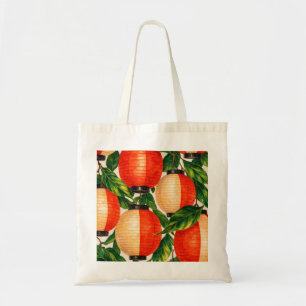 Tote Bag Lanterne en papier japonaise rouge