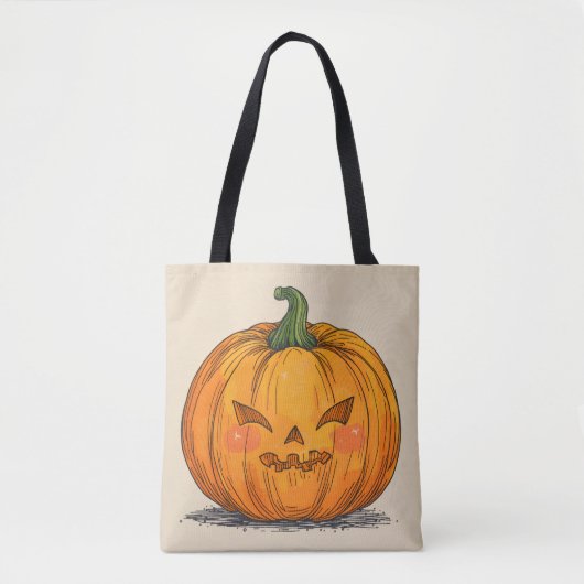 Tote Bag Lanterne Jack O' éffrayant (Devant)