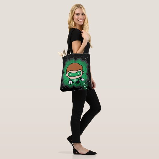 Tote Bag Lanterne verte de Chibi qui traverse l'espace (Sur le modèle)