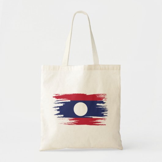 Tote Bag Laos Drapeau Art (Devant)