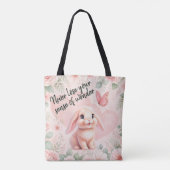 Tote Bag Lapin adorable 'n Papillon (Dos)
