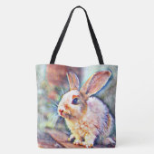 Tote Bag lapin aquarell (Dos)