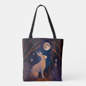 Tote Bag Lapin au clair de lune (Dos)