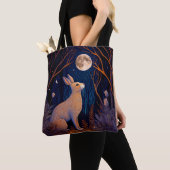 Tote Bag Lapin au clair de lune (De près)