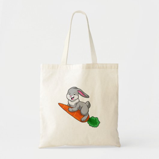 Tote Bag Lapin avec carotte (Devant)