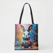 Tote Bag Lapin avec éclaboussures (Devant)