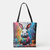 Tote Bag Lapin avec éclaboussures (Dos)